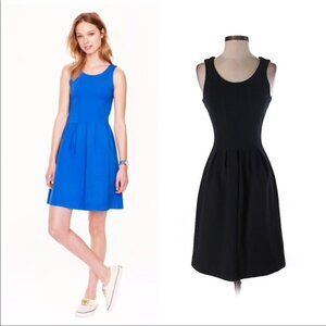 J. Crew Black Fit & Flare Sleeveless Stretch Ponte Scoop Neck Cocktail Dress 2